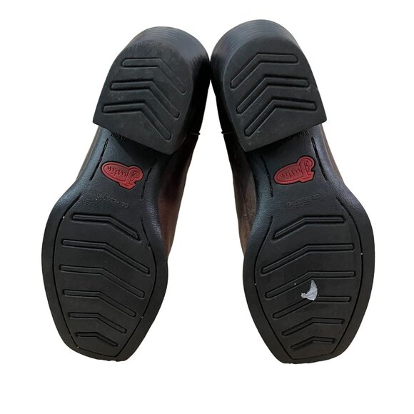 Justin Stampede Cowboy Boots Men's Size 9 D Tan Distressed Buffalo Square Toe - Picture 8 of 8